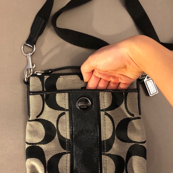 Coach Canvas Coated Crossbody Purse - Picture 6 of 10